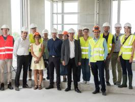 Visite de chantier des futurs bureaux du Pôle Erdre et Loire Nantes Métropole avec Fabrice Roussel