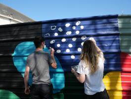 Une fresque participative pour donner de la couleur au chantier du programme neuf Agora