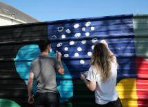 Une fresque participative pour donner de la couleur au chantier du programme neuf Agora