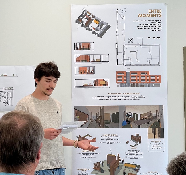 Les étudiants présentent leurs projets aux résidents 